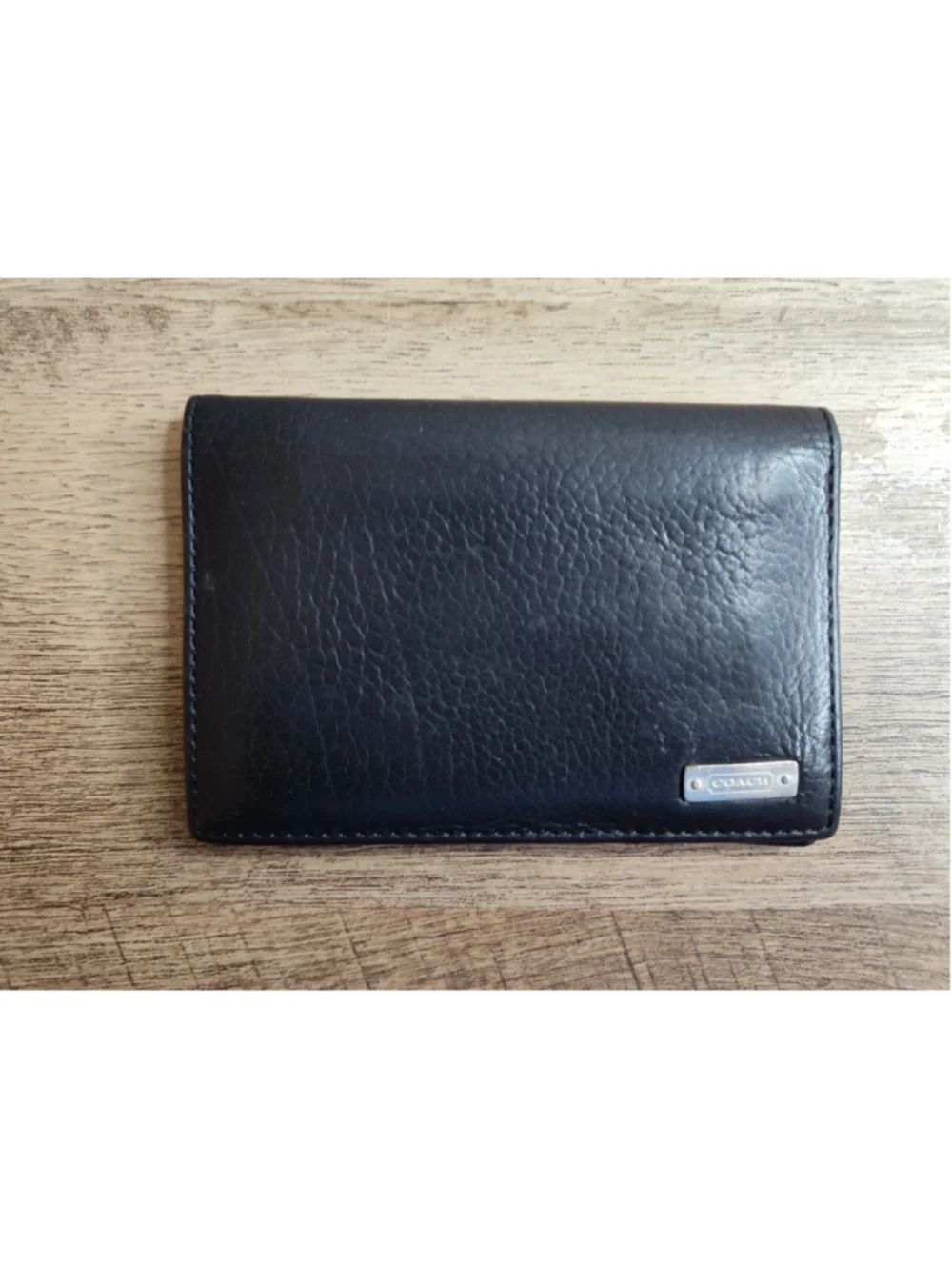 Men's Coach Black Leather Card Case Wallet